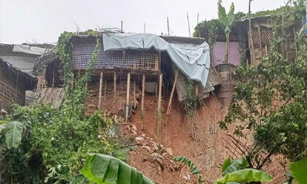 উখিয়ায় রোহিঙ্গা ক্যাম্পে পাহাড় ধস, ৯ জনের মৃত্যু